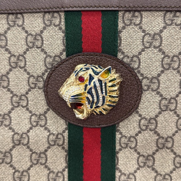 Gucci GG Supreme Rajah Large Tote-537219-Authentic-EUC - Picture 16 of 16